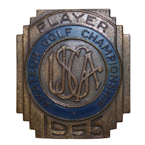 1955 US Amateur Championship Contestant's Badge - Jack's First Amateur!