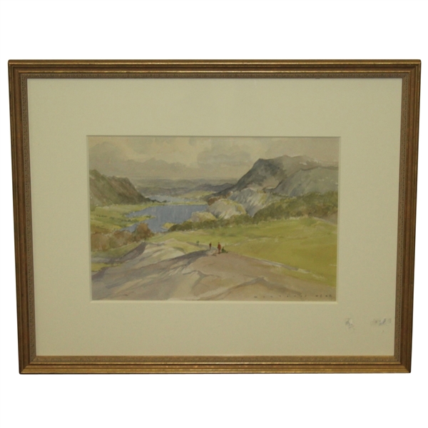 'From the Ladies View Near Killarney' - Ireland Original Watercolor by Montague Webb - Framed