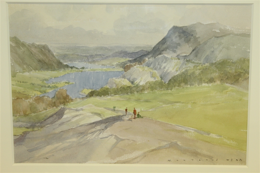 'From the Ladies View Near Killarney' - Ireland Original Watercolor by Montague Webb - Framed