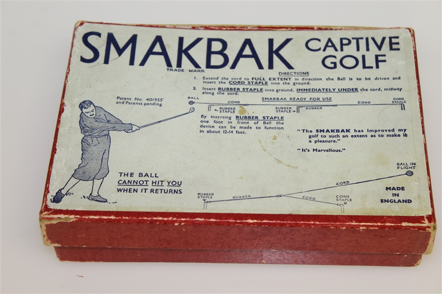 Circa 1915 Smakbak Captive Golf Practice Tool - Made in England