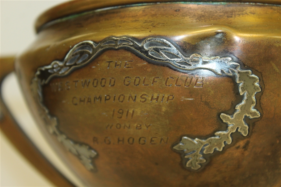 1911 Westwood Golf Championship Trophy Won by R. G. Hogen