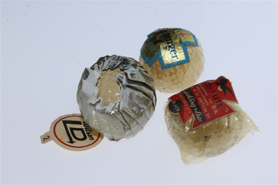 Wilson LD, Spalding Kro-Flite, & Slazenger '6' Original Wrapped Golf Balls