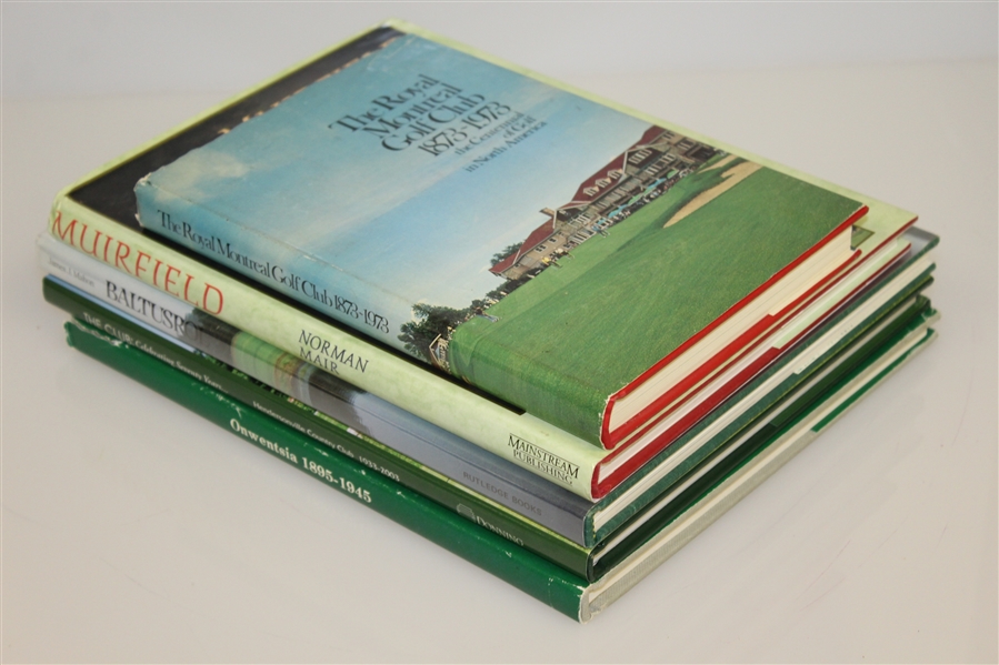 Five History of Golf Clubs Books - Muirfield, Baltusrol, Onwentsia, Hendersonville, & Royal Montreal - Roth Collection