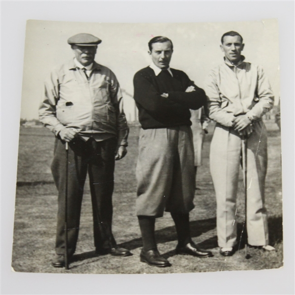 Circa 1940s Original Photo of James Braid, Henry Cotton, & Alfred Padgham
