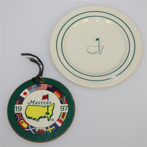 Undated Augusta National Plate & 1997 Masters Tournament Commemorative Bag Tag