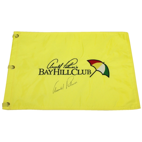 Arnold Palmer Signed Bay Hill Club Embroidered Yellow Flag JSA ALOA