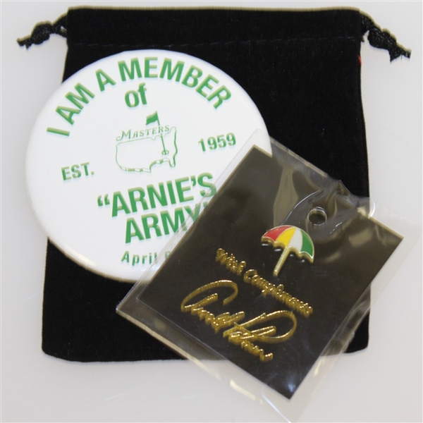 'Arnie's Army' Masters 2017 Commemorative Pin & Arnold Palmer Umbrella Pin