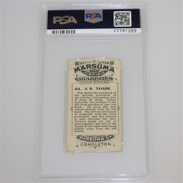 1914 J.H. Taylor Marsuma Co. Cigarette Golf Card #44 - PSA#27791289