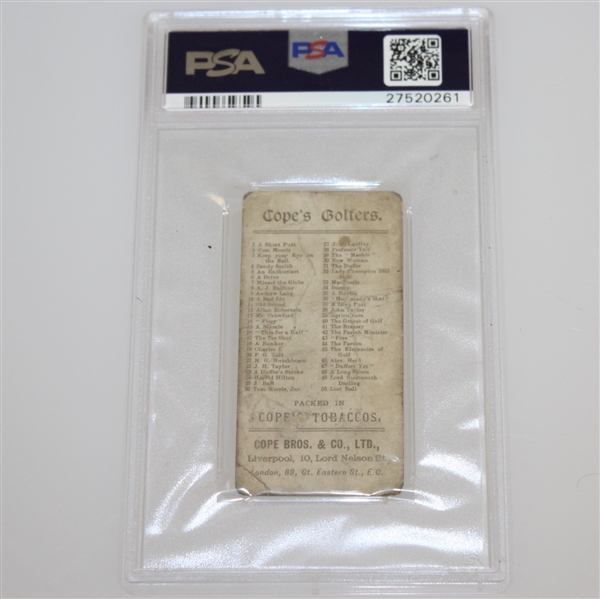 1900 'The Graces of Golf' Cope Bros. & Co. Cigarette Golf Card #40 - PSA#27520261