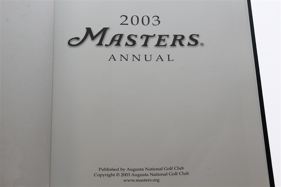 2003 & 2006 Masters Tournament Annuals