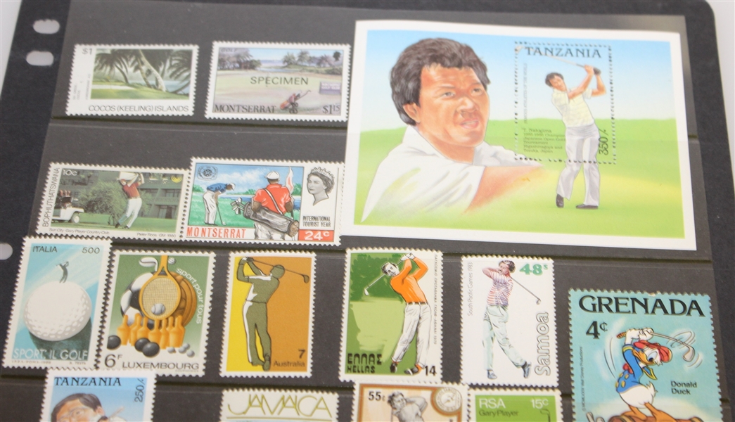 International Golf Stamps - 19 Total