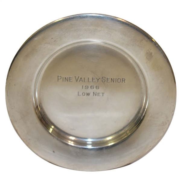 1966 Pine Valley Golf Club Sterling Silver 'Pine Valley Seniors Low Net' Plate