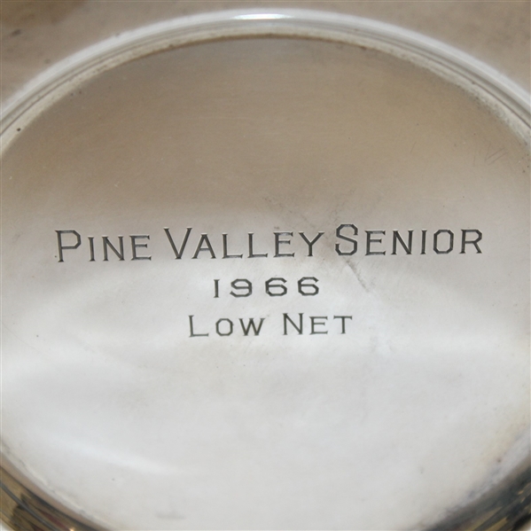 1966 Pine Valley Golf Club Sterling Silver 'Pine Valley Seniors Low Net' Plate