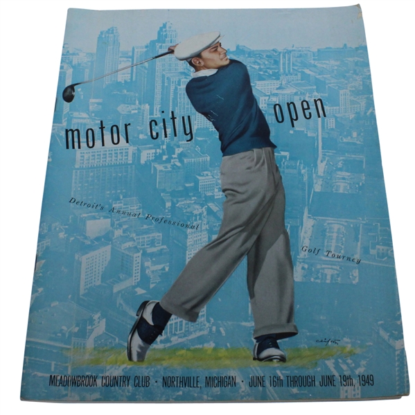 1949 Motor City Open program with Ben Hogan on the Cover