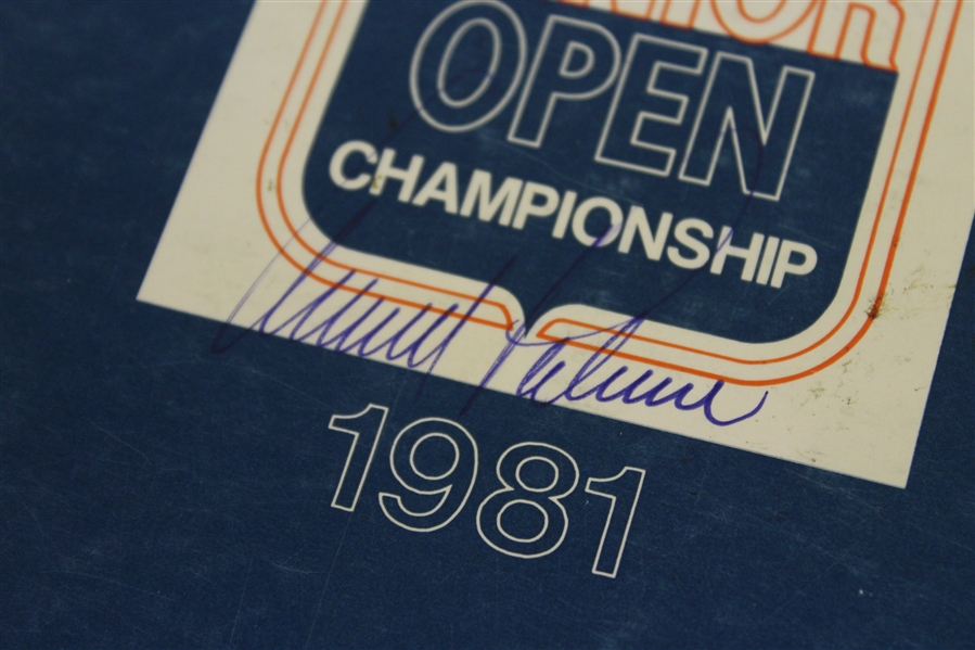 Arnold Palmer Signed 1981 US Senior Open at Oakland Hills Program JSA ALOA