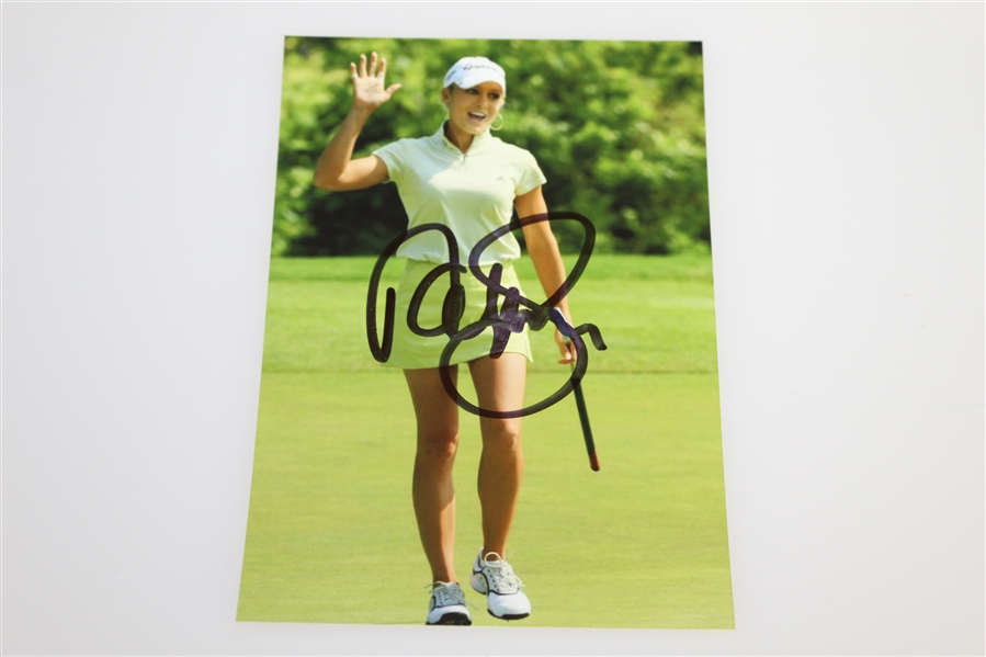 Natalie Gulbis Signed 4x6 Photo with Trading Card and Two Photos JSA ALOA