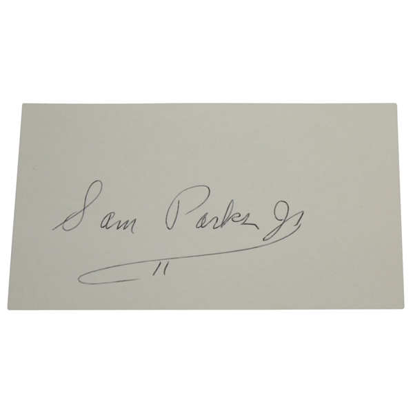 Sam Parks, Jr. Pencil Signed Index Card JSA ALOA