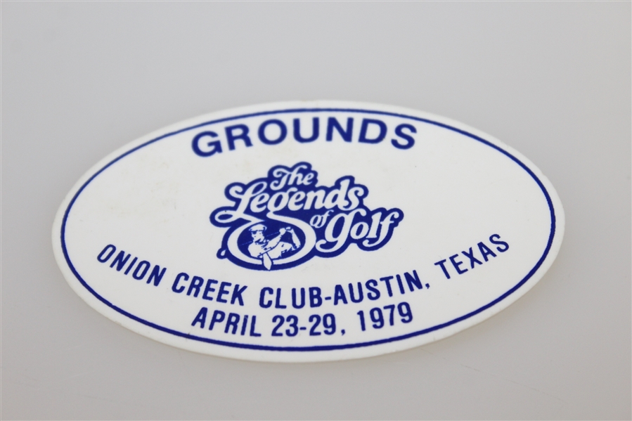 Byron Nelson Letter, Badge, Programs (1980 & 1981) from 1st Senior Tour Event Legends of Golf JSA ALOA