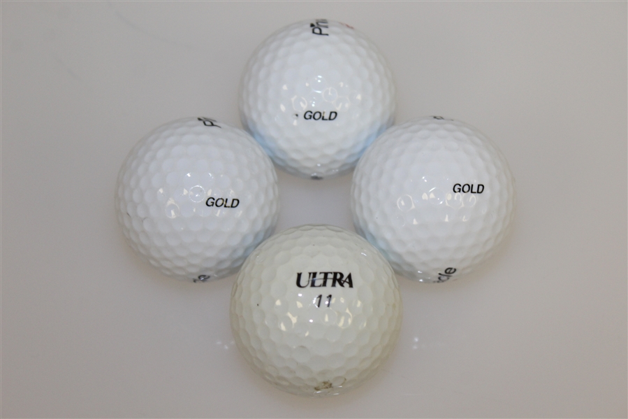Commander in Chief Logo Golf Ball & Three Presidential Seal Golf Balls