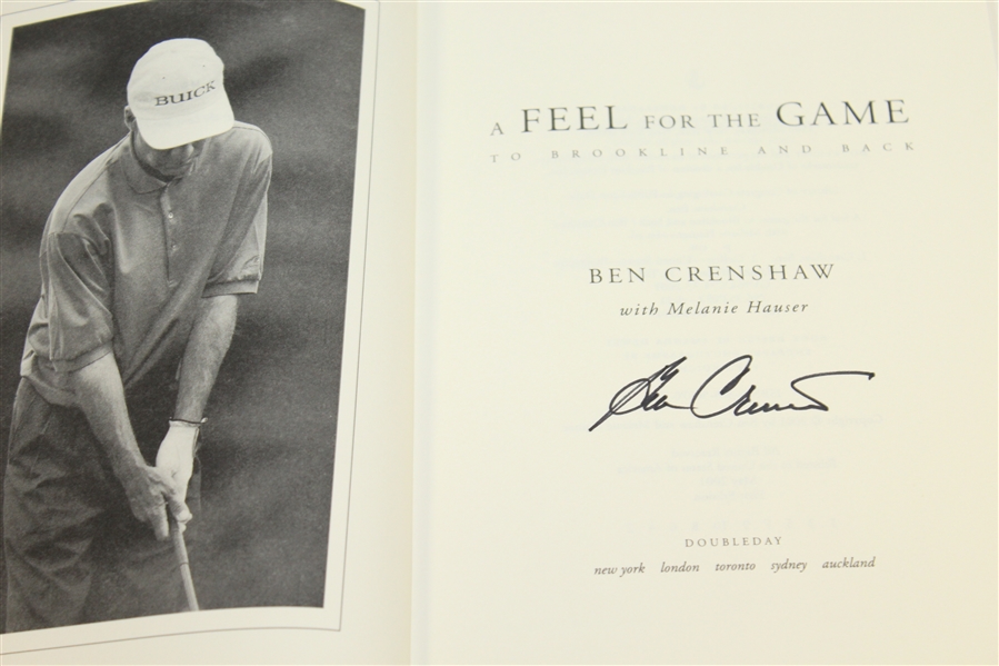 Ben Crenshaw Signed Autobiography 'A Feel for the Game' JSA ALOA