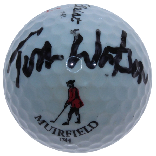 Tom Watson Signed Muirfield Logo Golf Ball JSA ALOA