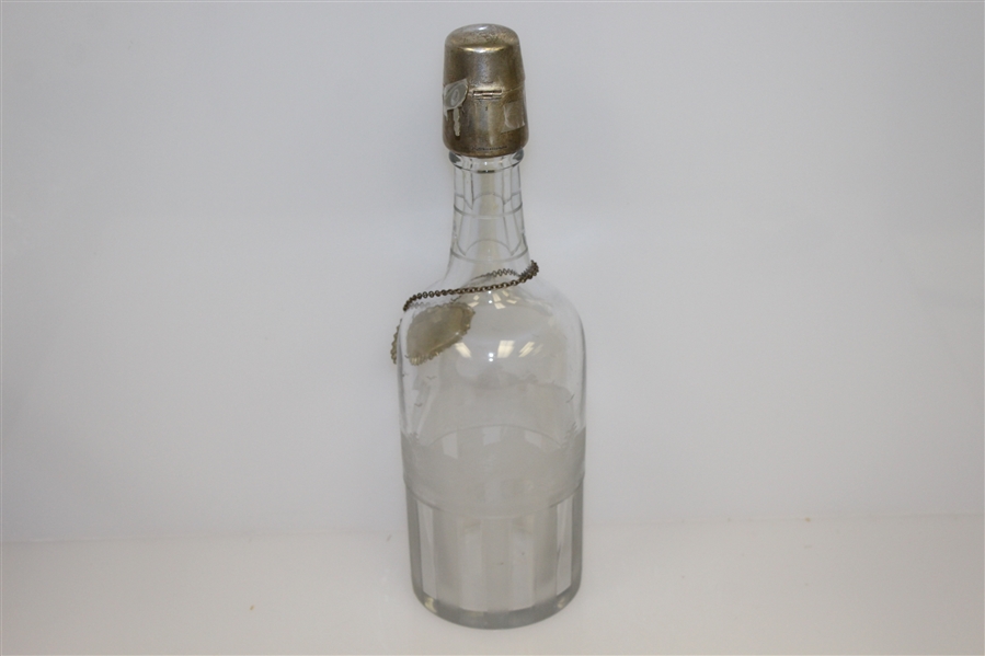 Golf Themed Hawkes Sterling/Glass Rye Bottle