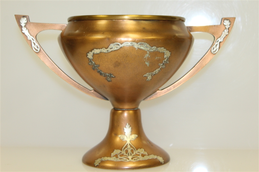 Classic Heintz Sterling on Bronze Golfer Themed Cup/Trophy