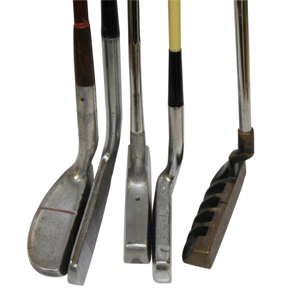 Group of Five Various Golf Putters