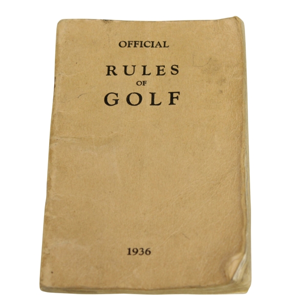 1936 Official Rules of Golf Booklet - March
