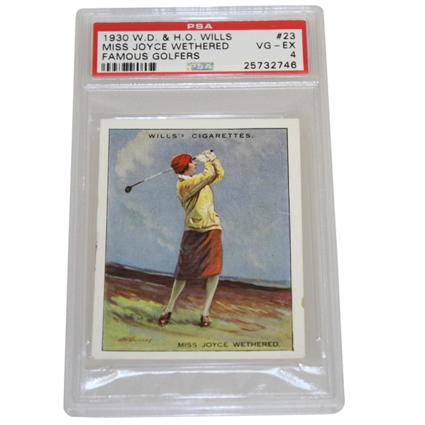 1930 Miss Joyce Wethered W.D. & H.O. Wills Famous Golfers Card #23 PSA #25732746