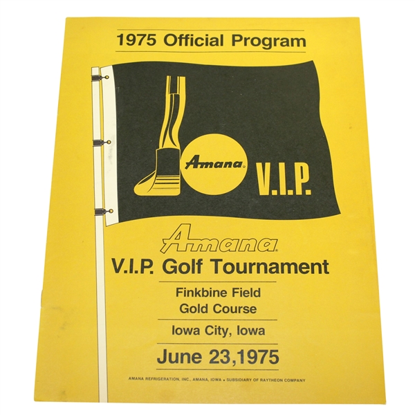 1975 Amana VIP Golf Tournament Official Program