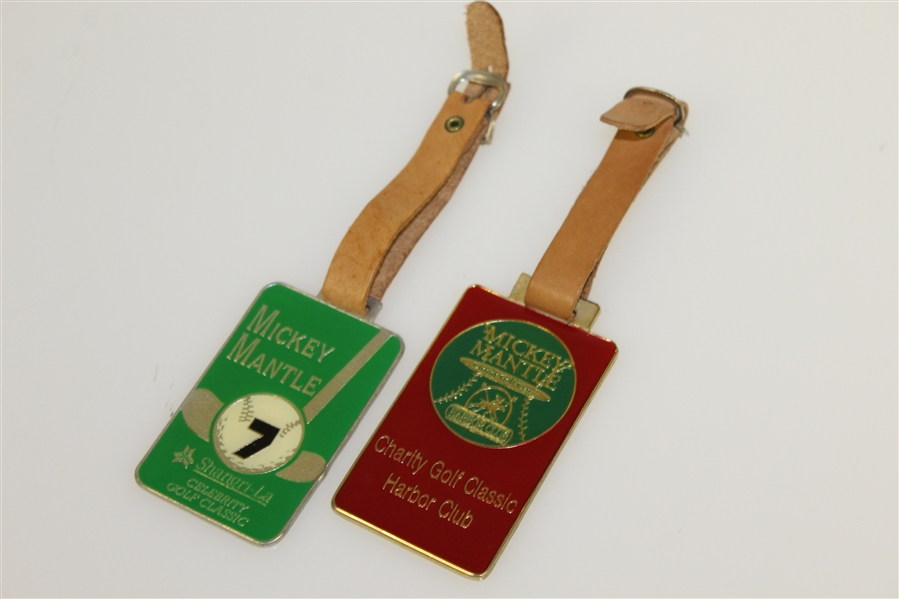 Mickey Mantle Golf Tournament Bag Tags(2), Divot Tools(2), & Money Clip