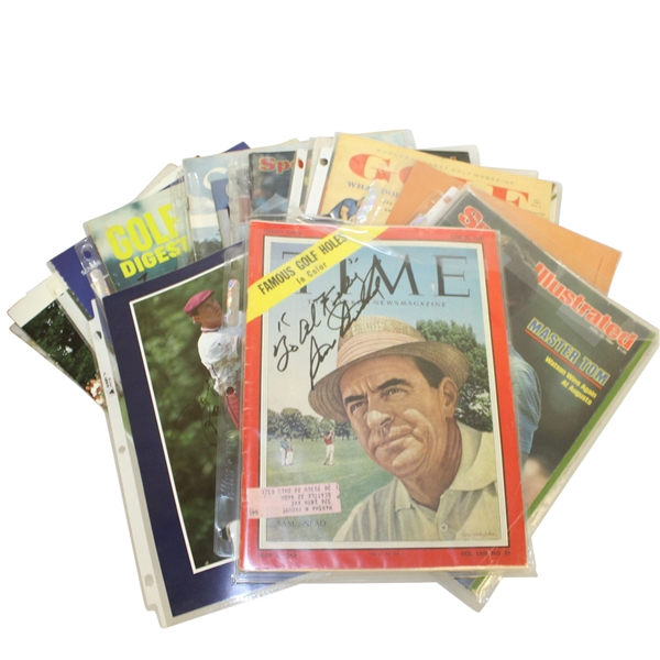 Seventeeen Signed Magazines Personalized to Al Kelley - Stewart, Snead, Watson, etc JSA ALOA