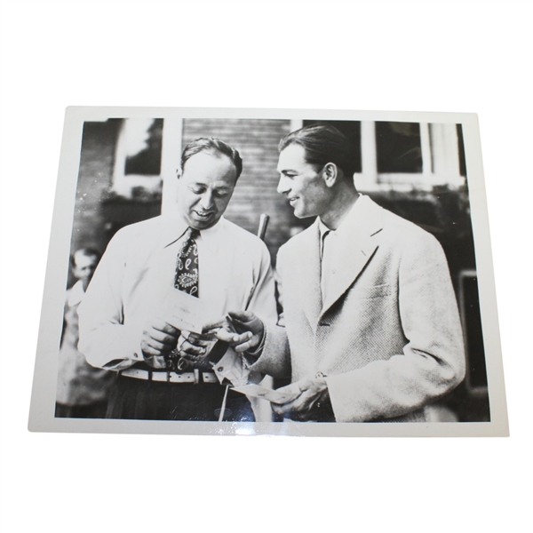 Ben Hogan and Mike Turnesa During 1942 Hale America Golf Tournament Wire Photograph