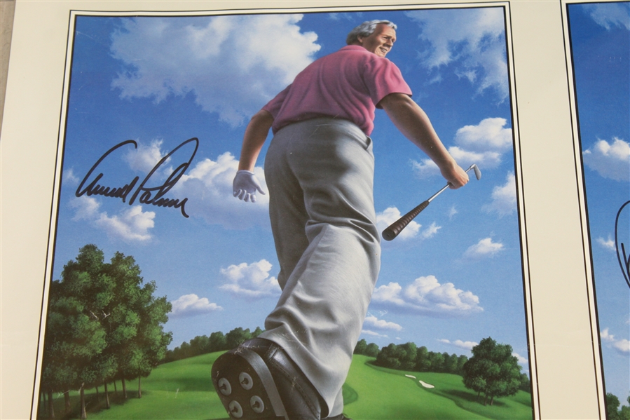 Arnold Palmer, Ray Floyd, & ChiChi Rodriguez Signed 1993 GTE North Classic Poster JSA ALOA