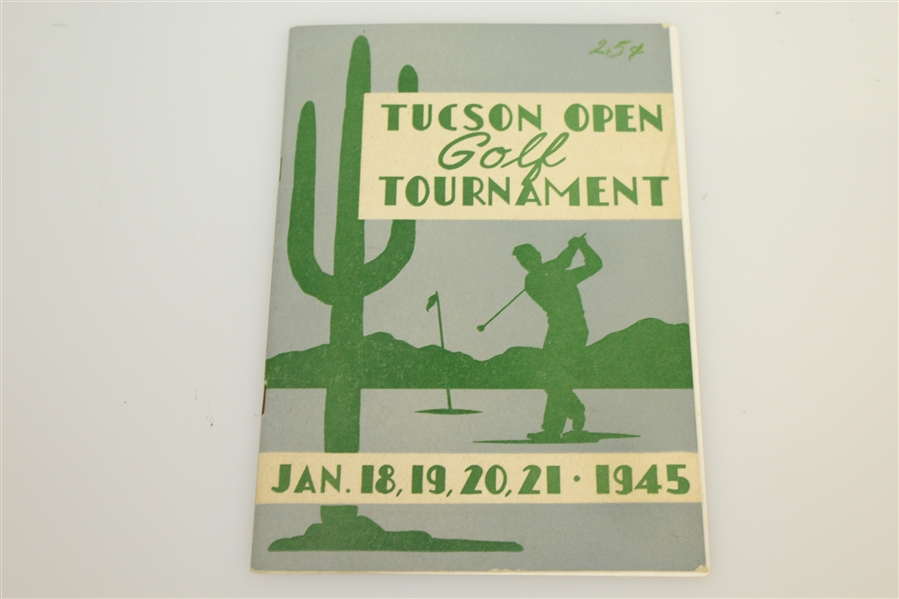 1945 Tucson Open Golf Tournament Program & Pairing Sheet - Ray Mangrum Winner