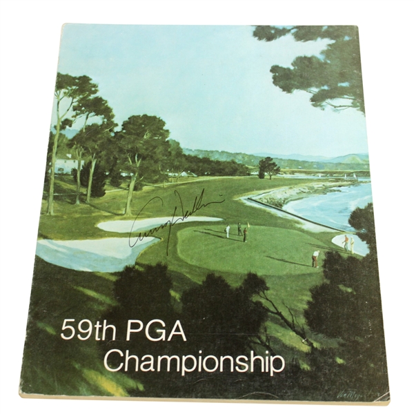 Lanny Wadkins Signed 1977 PGA Championship at Pebble Beach Program JSA ALOA