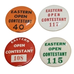Four Eastern Open Golf Tournament Contestant Badges - Unknown Years