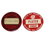 1948 & 1962 New Orleans Open Player Contestant Badges