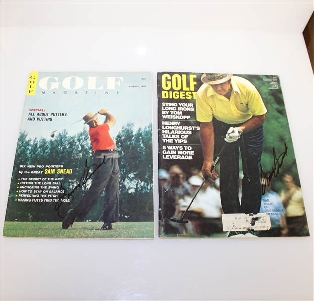 Two Sam Snead Signed Magazines - 1960 Golf and 1972 Golf Digest JSA ALOA