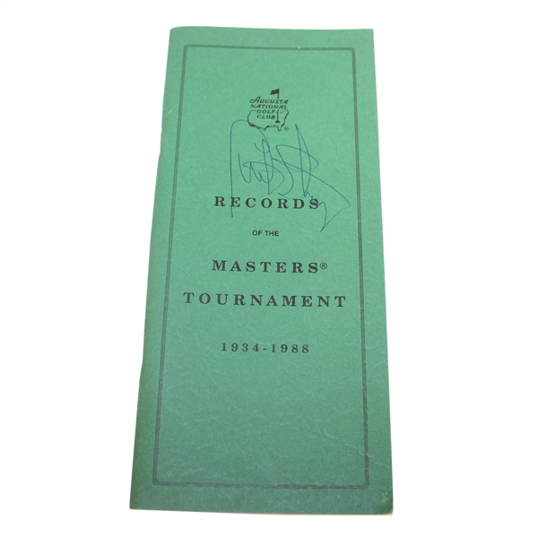 1988 Records of the Masters Tournament Booklet