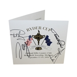 2004 Ryder Cup Scorecard Signed by European Captain Langer, Garcia, Casey, & Donald JSA ALOA