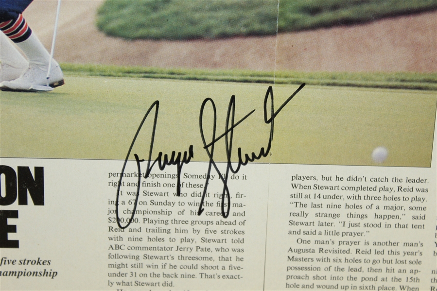 Payne Stewart Signed 1989 PGA Championship at Kemper Lakes Matted Magazine Page JSA ALOA
