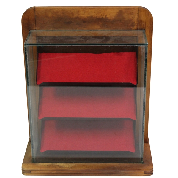 Classic Wood & Glass Display Case with Easy Access on Back