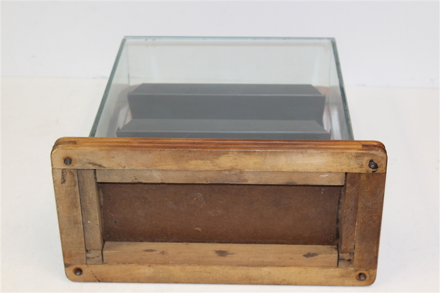 Classic Wood & Glass Display Case with Easy Access on Back