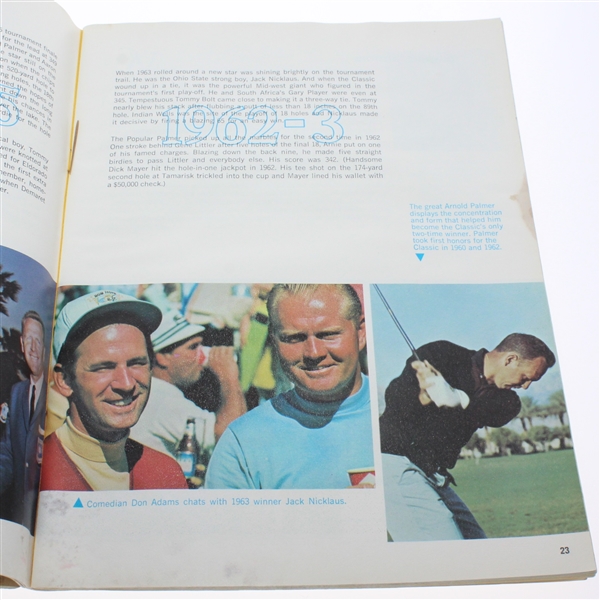 1968 Bob Hope Desert Classic Program - Arnold Palmer Win