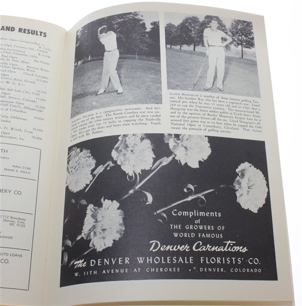 1947 Denver Open at Cherry Hills Program - Lew Worsham Win