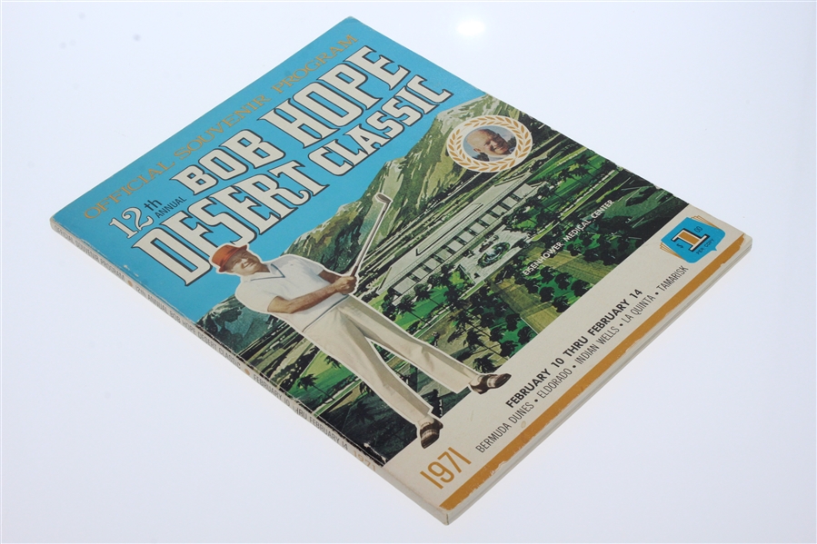 1971 Bob Hope Desert Classic Program - Arnold Palmer Win