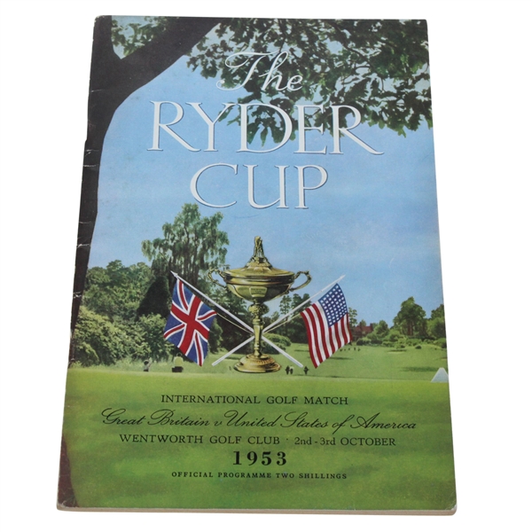 1953 The Ryder Cup at Wentworth Golf Club Program - USA Winner 6 1/2 - 5 1/2