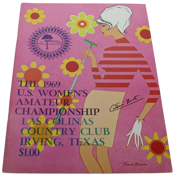 Catherine Lacoste Signed 1969 US Women's Amateur Championship at Las Colinas JSA ALOA